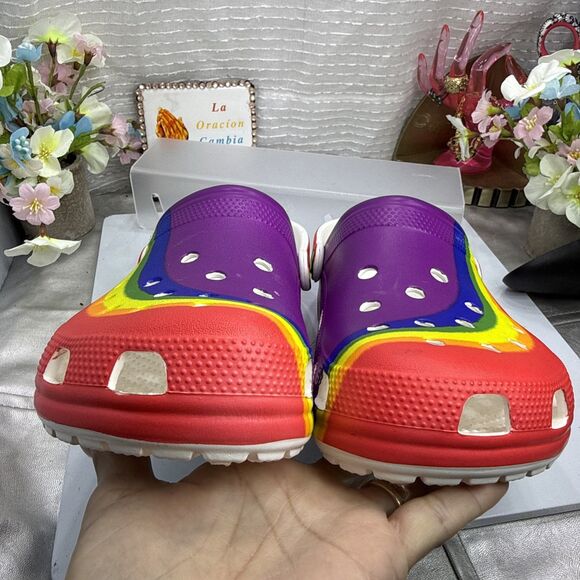 (S3) Crocs Classic Rainbow Dye Unisex Clog Mens 10-Womens 12 NWT main image 7